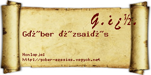 Góber Ézsaiás névjegykártya
